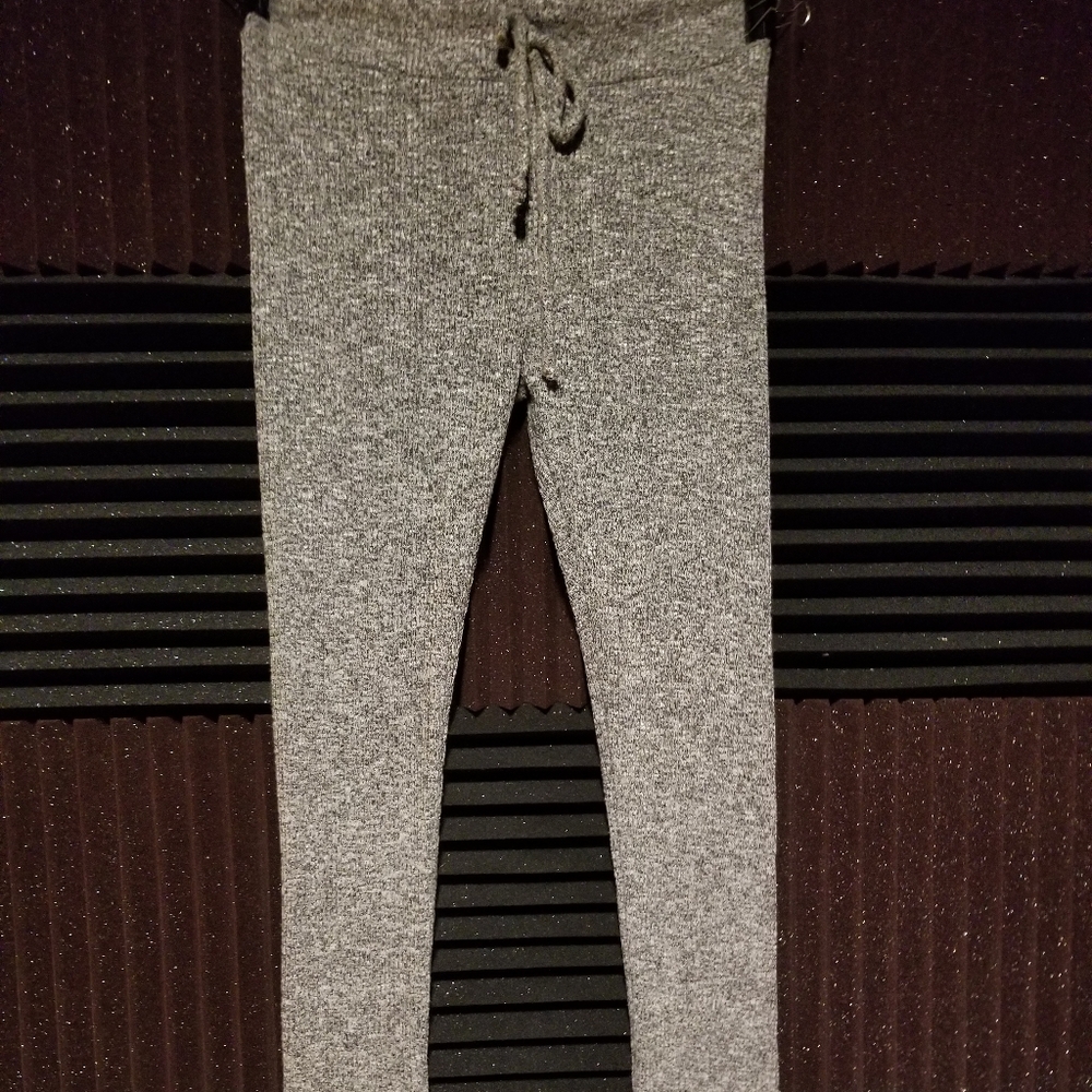 Fashion Nova,  gray athleisure style leggings,  sweater material,  size medium